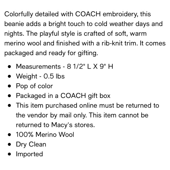 Coach beanie - Picture 7 of 7